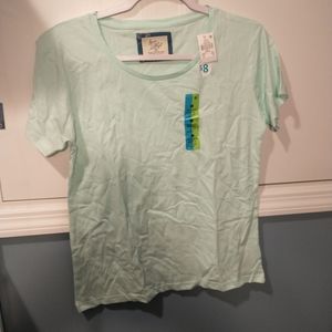 light teal short sleeve shirt